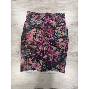 Lululemon Floral Bike Shorts High Rise Multicolor Workout Yoga Size 4